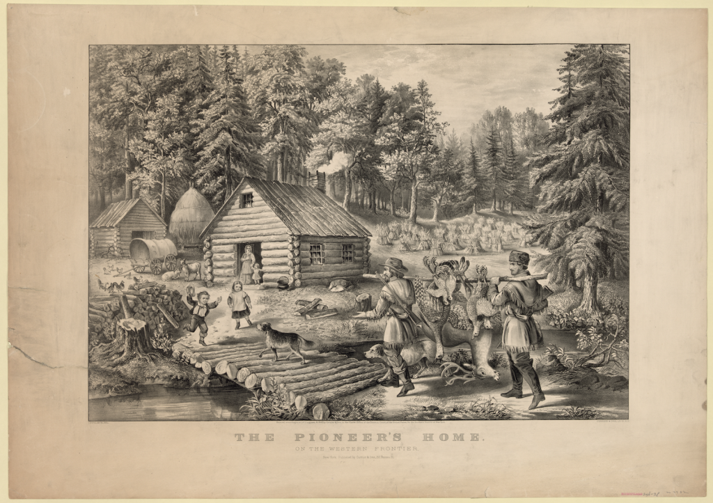 Home on the Western Frontier by Currier & Ives, 1867 